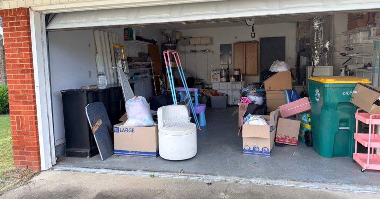 Open garage of a vacant listing in Fort Walton Beach being prepared for sale